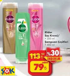 ELİDOR SAÇ KREMİ 350 ML/ŞAMPUAN ÇEŞİTLERİ 400 ML